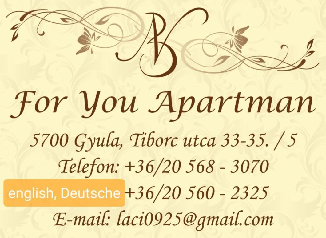 For You Apartman Gyula Exteriér fotografie